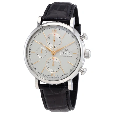 Iwc Schaffhausen Iwc Portofino Automatic Chronograph Men's Watch Iw391022 In Black