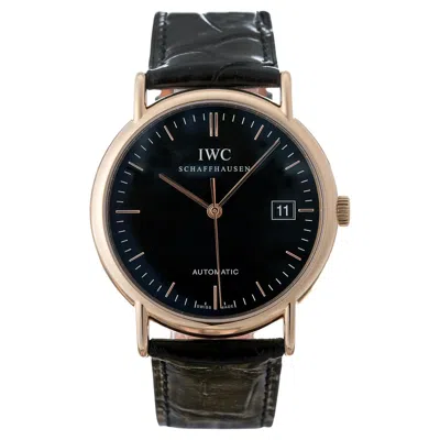 Pre-owned Iwc Schaffhausen Iwc Portofino Automatic Rose Gold Wristwatch Ref. Iw353320 In Red
