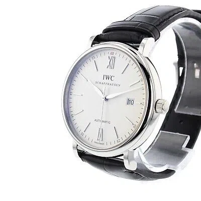 Pre-owned Iwc Schaffhausen Iwc Portofino Automatic Silver Dial Stainless Steel 40mm Mens Watch Iw356501