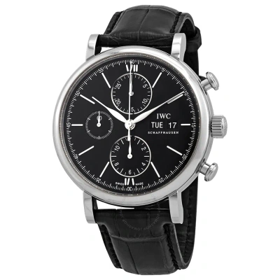 Iwc Schaffhausen Iwc Portofino Chronograph Automatic Black Dial Men's Watch 3910-29