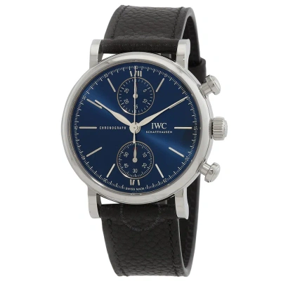 Iwc Schaffhausen Iwc Portofino Chronograph Automatic Laureus Sport For Good Blue Dial Men's Watch Iw391408