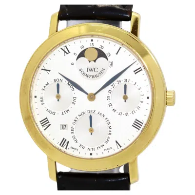Pre-owned Iwc Schaffhausen Iwc Portofino Romana Perpetual Calendar, Moon Phase, 18 Karat Gold, Iw2050 In Multi