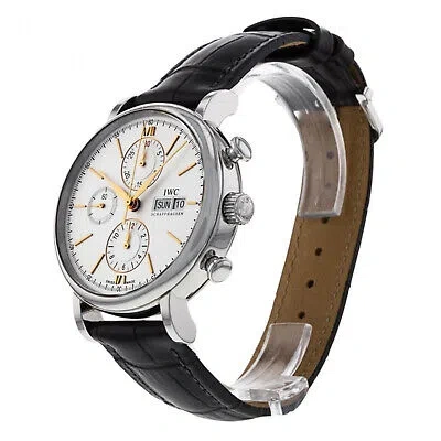 Pre-owned Iwc Schaffhausen Iwc Portofino Stainless Steel Automatic 42 Mm Silver Watch Iw391031