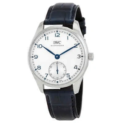 Pre-owned Iwc Schaffhausen Iwc Portugieser Automatic Silver Dial Men's Watch Iw358304