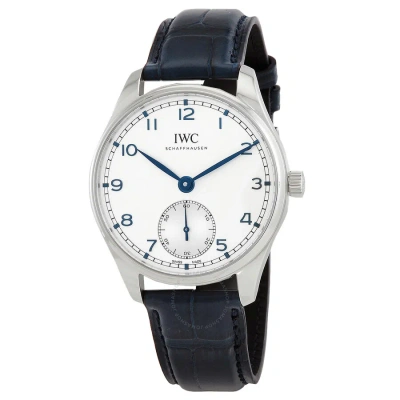 Iwc Schaffhausen Iwc Portugieser Automatic Silver Dial Men's Watch Iw358304 In Blue / Silver