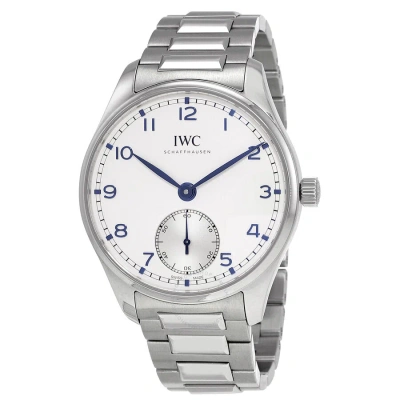 Iwc Schaffhausen Iwc Portugieser Automatic Silver Dial Men's Watch Iw358312 In White