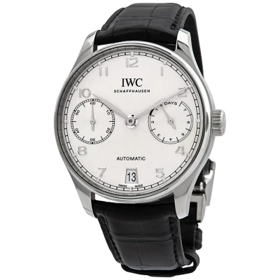Iwc Schaffhausen Iwc Portugieser Automatic Silver Dial Men's Watch Iw500712 In White