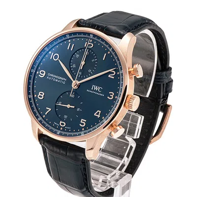 Iwc Schaffhausen Iwc Portugieser Chronograph Boutique Automatic Blue Dial Men's Watch Iw371614