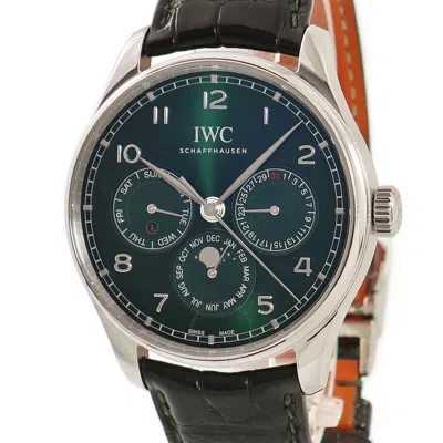 Iwc Schaffhausen Iwc Portugieser Perpetual Automatic Green Dial Men's Watch Iw344207