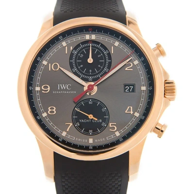 Iwc Schaffhausen Iwc Portugieser Yacht Club Ardoise Dial Men's Chronograph Watch Iw390505 In Gold