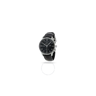 Iwc Schaffhausen  Iwc Portuguese Chronograph Automatic Black Dial Men's Watch Iw371447