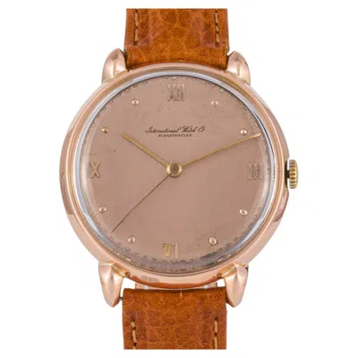 Pre-owned Iwc Schaffhausen Iwc Vintage Rose Gold Case And Pink Dial In Red