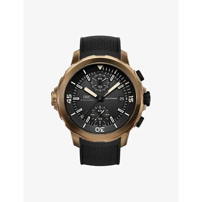 Iwc Schaffhausen Mens Aquatimer Chronograph Edition Expedition Charles Darwin Bronze Automatic Watch 44mm In Black