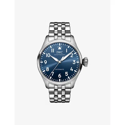 Iwc Schaffhausen Mens Iwc Big Pilot's 43mm Stainless Steel Automatic Watch In Multi