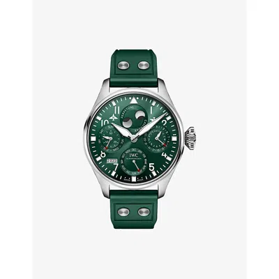 IWC SCHAFFHAUSEN MENS BIG PILOT'S PERPETUAL CALENDAR STAINLESS-STEEL AUTOMATIC WATCH 46.2MM
