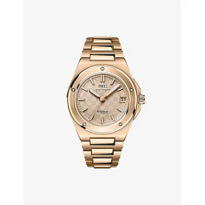 Iwc Schaffhausen Mens Ingenieur 18ct Rose-gold Automatic Watch 35mm