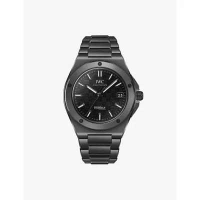 Iwc Schaffhausen Mens Ingenieur Ceramic Automatic Watch 42mm Black Ceramic