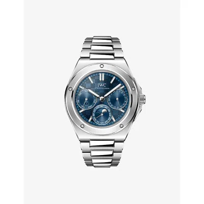 Iwc Schaffhausen Mens Ingenieur Perpetual Calendar Stainless-steel Automatic Watch 41mm In Silver