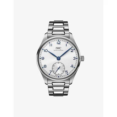Iwc Schaffhausen Mens Portugieser Stainless-steel Lautomatic Watch 40mm In Silver