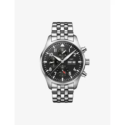 Iwc Schaffhausen Mens Pilot's Chronograph Stainless-steel Automatic Watch 43mm In Multi
