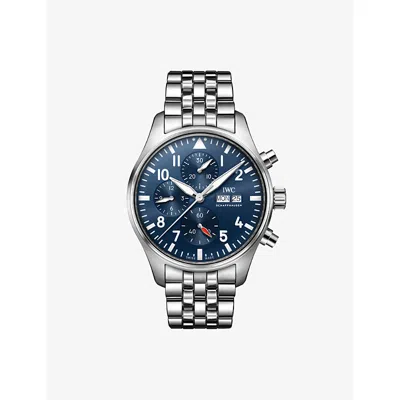 Iwc Schaffhausen Mens Pilot's Chronograph Stainless-steel Automatic Watch 43mm In Multi
