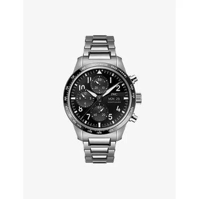 Iwc Schaffhausen Mens Pilot's Performance Chronograph Titanium Racing Automatic Watch 41mm In Black