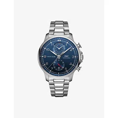 Iwc Schaffhausen Mens Portugieser Yacht Club Chronograph Stainless-steel Automatic Watch 44.6mm In Silver