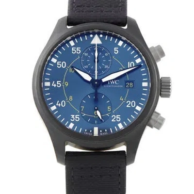 Pre-owned Iwc Schaffhausen Pilot's Chronograph Blue Angels Edition Watch In Multi