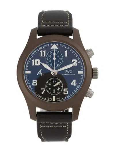 Pre-owned Iwc Schaffhausen Pilot's Chronograph Edition "the Last Flight" Watch In Multicolor