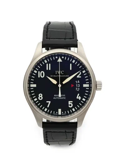 Pre-owned Iwc Schaffhausen Pilot Mark Xvii 41mm Watch In Blue
