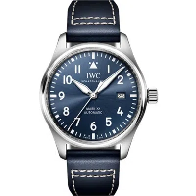 Iwc Schaffhausen Pilot's Mark Xx Automatic Blue Dial Leather Strap Men