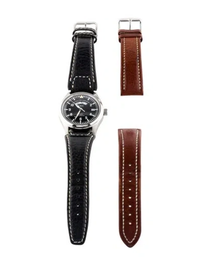 Pre-owned Iwc Schaffhausen Pilot's Utc Watch In Multi