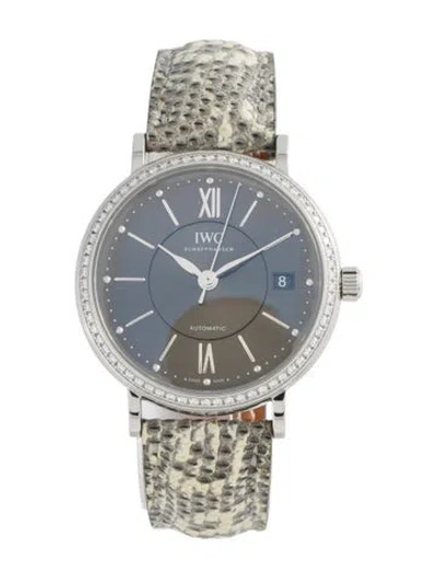 Pre-owned Iwc Schaffhausen Portofino Automatic 37 Watch In Multicolor