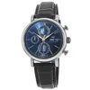 Iwc Schaffhausen Portofino Chronograph Automatic Blue Dial Men's Watch Iw391036 In Blue