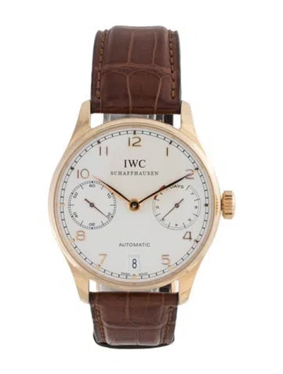 Pre-owned Iwc Schaffhausen Portugieser Automatic Watch, 42mm In Multi