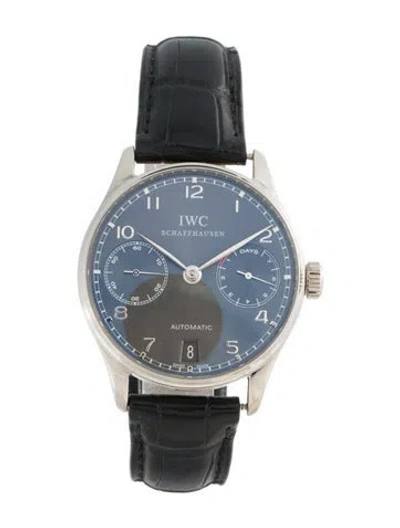 Pre-owned Iwc Schaffhausen Portugieser Automatic Watch In Multicolor