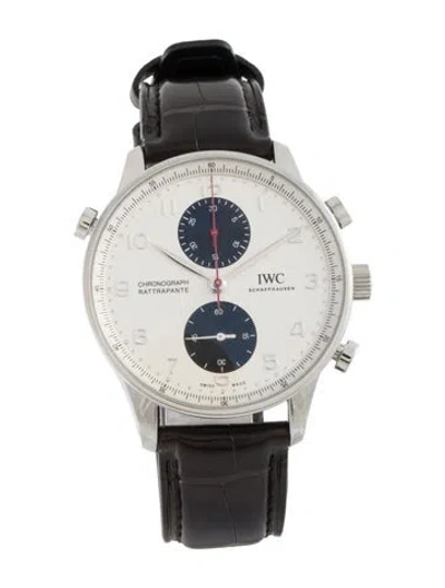 Pre-owned Iwc Schaffhausen Portugieser Chronograph Rattrapante "boutique Canada" Watch In Multicolor