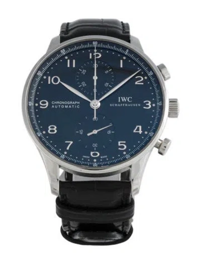 Pre-owned Iwc Schaffhausen Portugieser Chronograph Watch In Multicolor