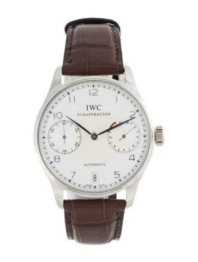 Pre-owned Iwc Schaffhausen Portuguese 7 Day Watch In Multi