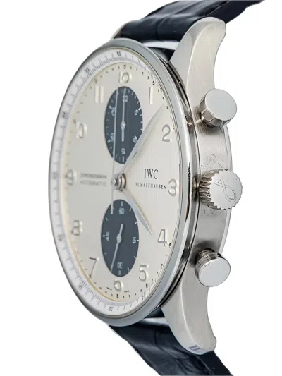 Pre-owned Iwc Schaffhausen Portuguese Chrono 41mm Watch In Neutrals
