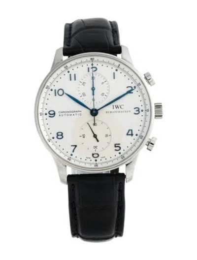 Pre-owned Iwc Schaffhausen Portuguese Chronograph Watch, 41mm In Multi