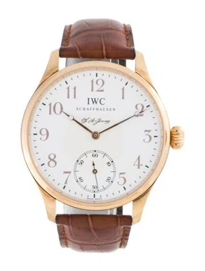 Pre-owned Iwc Schaffhausen Portuguese F.a. Jones Watch In Multi