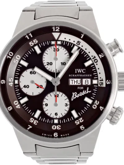 Pre-owned Iwc Schaffhausen  Aquatimer 34mm In Black