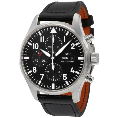 Iwc Schaffhausen  Iwc Pilot Chronograph Black Dial Men's Watch Iw377709