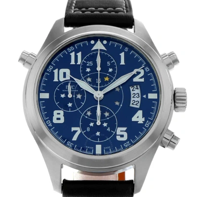 Iwc Schaffhausen  Iwc Pilot Double Chronograph Chronograph Midnight Blue Dial Men's Watch Iw371807