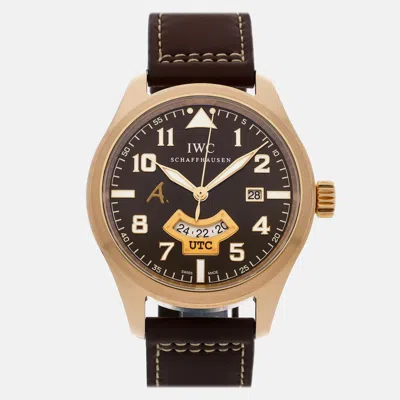 Pre-owned Iwc Schaffhausen  Iwc Pilot's Watches 44 Mm In Brown