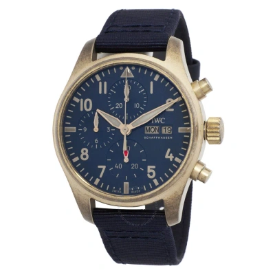 Iwc Schaffhausen Iwc Pilots Chronograph Automatic Blue Dial Men's Watch Iw388109 In Blue / Bronze / Gold Tone / Rose / Rose Gold Tone