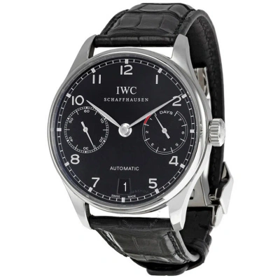 Iwc Schaffhausen  Iwc Portuguese Automatic Black Dial Men's Watch Iw500109
