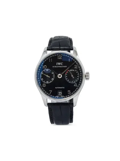 Pre-owned Iwc Schaffhausen  Portugieser 42mm In Black