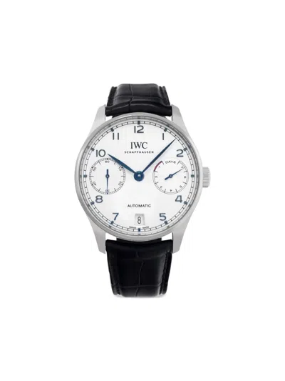 Pre-owned Iwc Schaffhausen  Portugieser Automatic 42mm In Silver